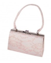 Girls peach and ivory sparkly handbag